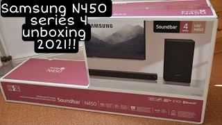 Samsung Soundbar N450 Series 4 unboxing 2021 Reviews [upl. by Llewkcor]