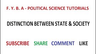 Distinction Between State amp Society [upl. by Giardap928]