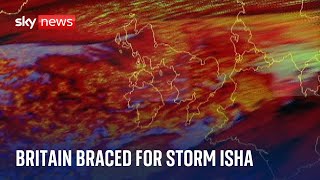 Britain to be battered by Storm Isha after Met Office upgraded amber wind warning [upl. by Acirederf]