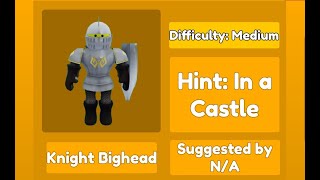 How to get the Knight Bighead  Find the Big Heads Roblox [upl. by Doty]