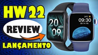 Smartwatch HW22  Unboxing Review  Top da linha HW [upl. by Eikcin217]