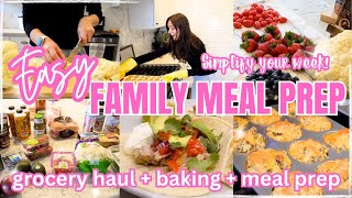 GET IT ALL DONE GROCERY HAUL AND MEAL PREP 2024 EASY FAMILY MEAL PREP KITCHEN WEEKLY RESET 2024 [upl. by Lunna]