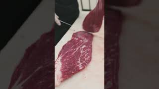 Cutting Beef Flat Iron Steaks 🔪🥩 shorts beef [upl. by Dareg]