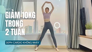 🔥 LIVE GIẢM 10KG TRONG 2 TUẦN  Bài 01 kèm MENU cardio không nhảy đốt mỡ kinh điển [upl. by Hsital]