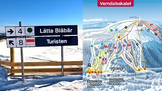 SKISTAR VEMDALEN 8 Turisten ski slope average hard 2023 [upl. by Naivatco]