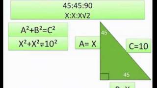 How to solve the Right Isosceles triangle 454590 [upl. by Icak]