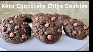 Keto Chocolate Cookies ขนมคลีน สูตรคุกกี้คีโต ขนมคีโต คุกกี้คลีน คุกกี้ไร้แป้ง น้ำตาล  38 [upl. by Schaumberger271]