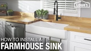 How To Install a Farmhouse Sink  DIY Kitchen Remodel [upl. by Vevay]