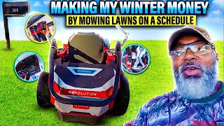 Making my winter money by mowing lawns on a schedule This is what I expected [upl. by Iniffit]