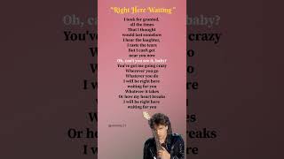 Right Here Waiting lyrics  Richard Marx Verse2 lyrics richardmarx rightherewaiting [upl. by Sotsirhc]