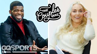 PK Subban Gets Asked 40 Questions by Lindsey Vonn  Couples Quiz  GQ Sports [upl. by Duke13]