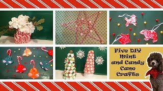 Five DIY Candy Cane and Peppermint Crafts [upl. by Garbe]