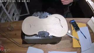 Violin top plate tuning  Chladni pattern  first experience [upl. by Kendell]