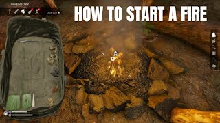 Green Hell  How to start a fire  bonus tips GreenHellTips [upl. by Xyno]