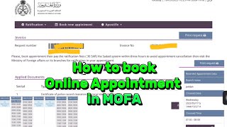 How to book online Appointment in MOFA for police clearance requirements in Saudi Arabia 🇸🇦 2023 [upl. by Isaacson722]