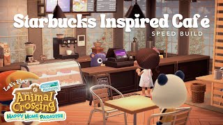 Starbucks Cafe Speed Build  Happy Home Paradise  Animal Crossing New Horizons [upl. by Lyndel]