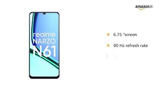 realme NARZO N61 Voyage Blue4GB RAM64GB Storage  IP54 Dust amp Water Resistance [upl. by Ateekahs]