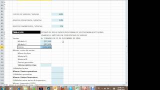 Estado de resultados método porcentaje de ventas en EXCEL [upl. by Neddie]