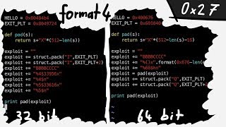 Adapting the 32bit exploit to 64bit for format4  bin 0x27 [upl. by Burn]