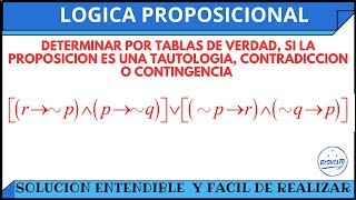 TABLAS DE VERDAD ejercicios resueltos [upl. by Teilo598]