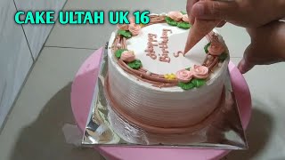 Kue ulang tahun tema mawar  bunga mawar tanpa spuit [upl. by Rebmetpes656]