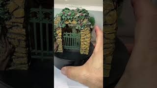 Dept56 Christmas Village Accessory Stone Corner Posts with Holly Tree and Stone Archway [upl. by Warner818]