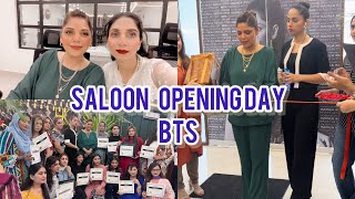 BTS of salon opening of Hadiqa kiani vlog [upl. by Nagiem332]