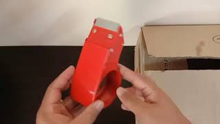 How to Use Packing Tape Dispenser  Roller Tape Cutter [upl. by Garnett803]