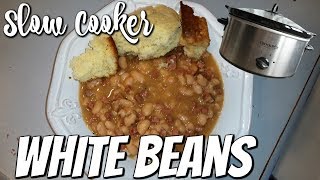 SLOW COOKER WHITE BEANSFOODIE FRIDAYS [upl. by Ayatal]