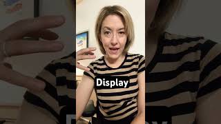 Learn how to Pronounce DISPLAY  SHORTS Quick English Pronunciation Mini Lesson Learnenglish [upl. by Palumbo939]