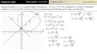 29 Matura próbna 9 marca 2012 geometria analityczna [upl. by Bunce179]