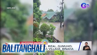 Pader sa Cainta Rizal gumuho Ilang kalapit na village binaha  Balitanghali [upl. by Shaff]