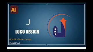 J Letter LOGO Design 😯  in Adobe illustrator How to make J Logo in Adobe illustrator for beginners [upl. by Hakeem]