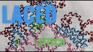 Hand embroidery Laced running stitch [upl. by Amby]