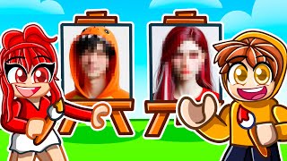 Kory vs Brooke FACE REVEAL SPEED DRAW In Roblox real life [upl. by Nyltac701]