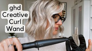 Beachy Waves for Short Hair and GHD Creative Curl Wand Review  Cristina Maria [upl. by Lleval]