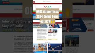 ONGC Apprentices Online Form out now🙌 [upl. by Amara]