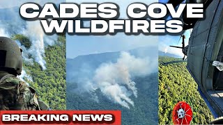 BREAKING GREAT SMOKY MOUNTAINS FIRE EXPANDING Cades Cove Area FLINT GAP WILDFIRE [upl. by Andrei]