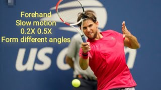 Dominic Thiem Forehand Practice Slow Motion 02X 05X From different angles [upl. by Ernestus]