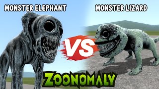 Monster Elephant vs Monster Lizard ZOONOMALY MONSTERS BATTLE [upl. by Beverlie]