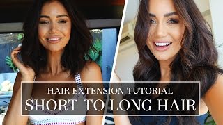 SHORT HAIR TUTORIAL  TIPS AND TRICKS FOR PERFECT CLIPIN HAIR EXTENSIONS  Pia Muehlenbeck [upl. by Nereil]