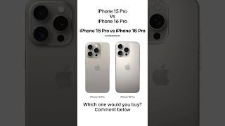 iPhone 15 Pro Vs iPhone 16 Pro [upl. by Clarke]