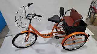 Multifunctional Shopping Pedal Tricycle  With Shopping Cart [upl. by Asilad64]