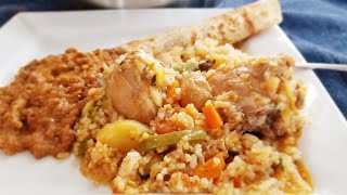 HOW TO MAKE ARROZ CON POLLO with vegetablesMEXICAN CHICKEN AND RICE with vegetables ❤ [upl. by Klos725]