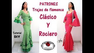 Cómo hacer el PATRÓN del TRAJE de FLAMENCA CLÁSICO y el ROCIERO Tutorial DIY [upl. by Bunde]