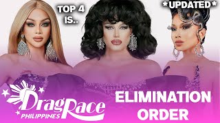 Drag Race Philippines S3 Elimination Order amp TOP 4  RuPauls Drag Race [upl. by Dralliw]