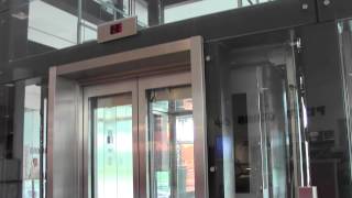 KONE MonoSpace MRL Traction scenic elevators  Nordby Shoppingcenter Nordby Sweden [upl. by Ida]