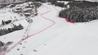 Drone su pista di Coppa del Mondo Stelvio  Bormio [upl. by Anaer]