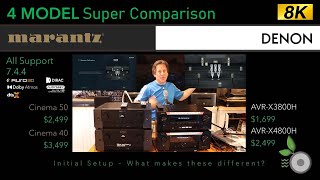 Denon Marantz 744 AVR Super Comparison  Initial Setup [upl. by Anerahs420]