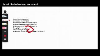 Java Program to find integer Number counts  finding the length of a variable or integer  java [upl. by Blaseio]